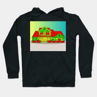 Illustration Dream House Villa Color Effects Hoodie